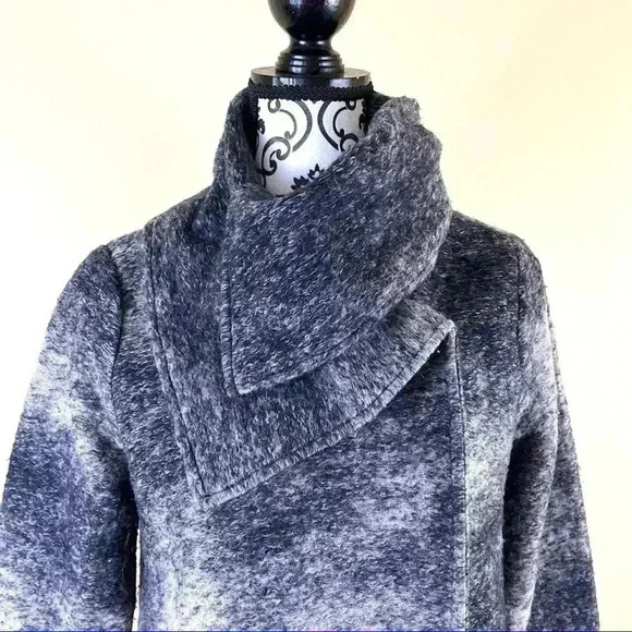Nanette Lepore Sustainable Gray Ombre Wool Mohair Swing Jacket Coat Size S - Picture 5 of 16